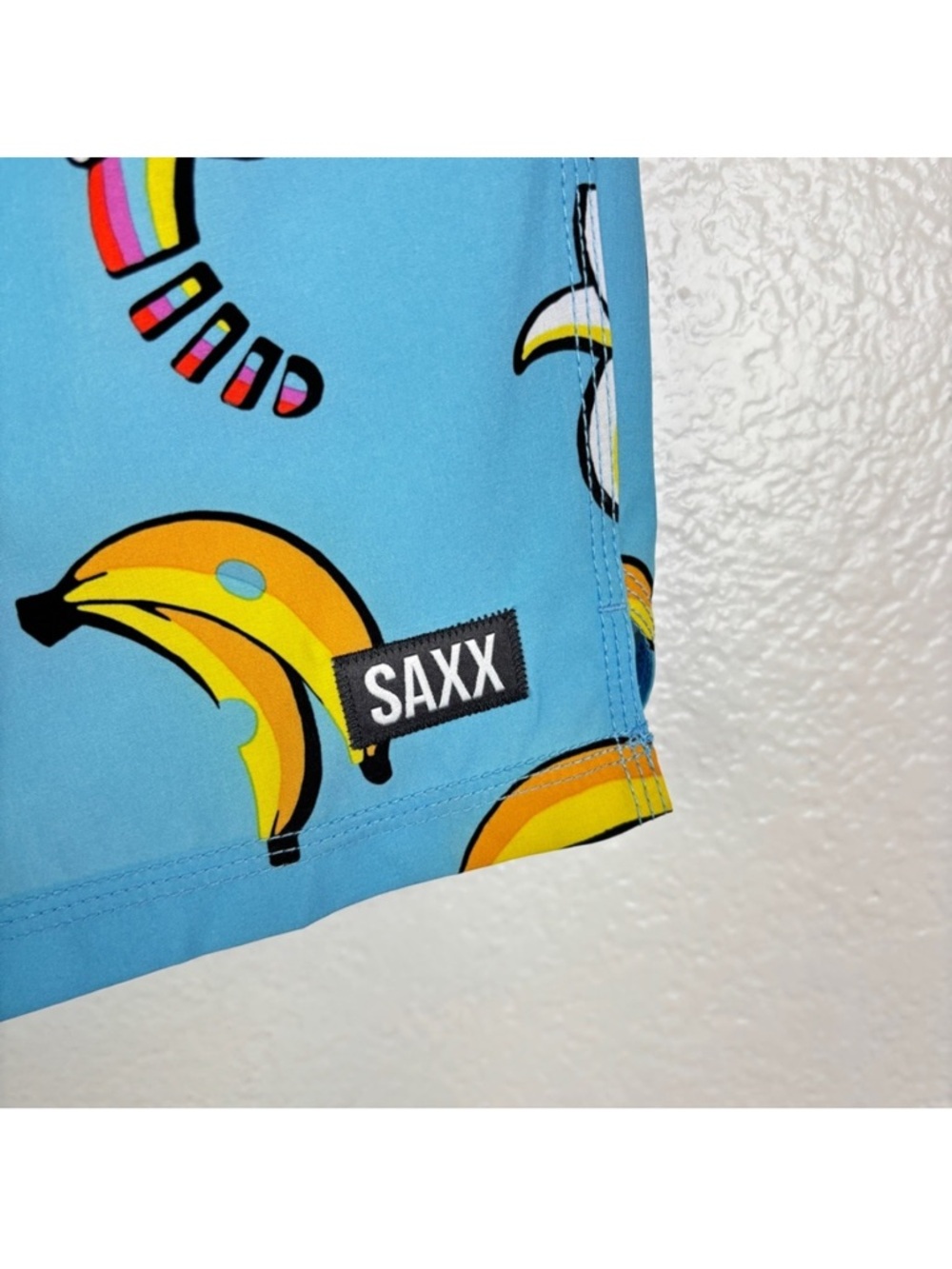 SAXX 7-Inch Oh Buoy Volley Swim Shorts in Rainbow Bananas Size M - Picture 5 of 10